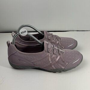 SKECHERS Breathe Easy Womens Size 8.5 Lavender Purple  Slip On Walking Shoes